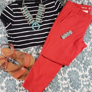 Gap Red Skinny Mini Trousers Size 6